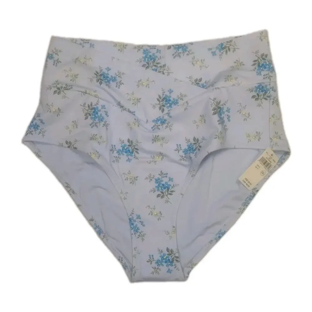 New Aerie High-Waisted Floral Print Swim Bottoms Women's Size S Bathing Suit